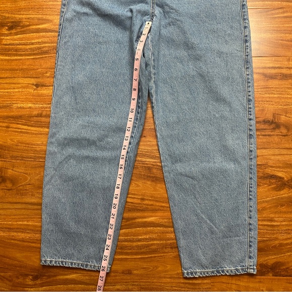 NWT New H&M Light Blue 100% Cotton High Waist Tapered Straight Leg Jeans Size 10 - Picture 14 of 14